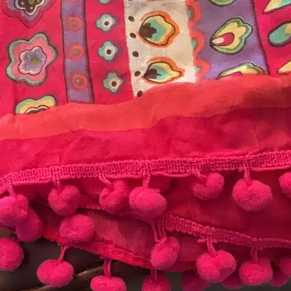 Vera Bradley Paisley Floral Pom Infinity Scaef - Picture 7 of 8